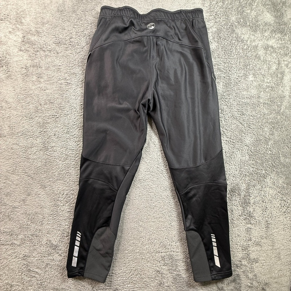 Showers Pass Mens L Black Cycling Fleece Pants Joggers High Vis Running Active